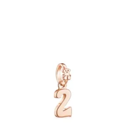 Rose Silver Vermeil Numbers number 2 Pendant