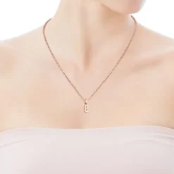 Rose Silver Vermeil Numbers number 8 Pendant