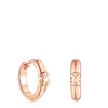 Rose silver vermeil TOUS Basics Hoop earrings with bear