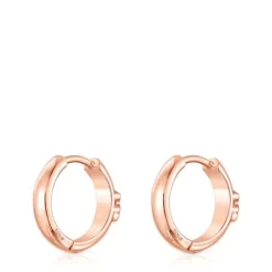 Rose silver vermeil TOUS Basics Hoop earrings with bear