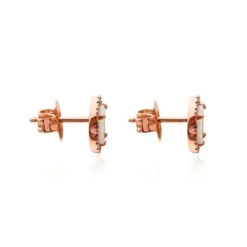 Rose Vermeil Silver Camille Earrings with Mother-of-Pearl and multicolored Sapphire