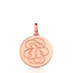 Rose Vermeil Silver Rubric Pendant
