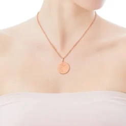 Rose Vermeil Silver Rubric Pendant