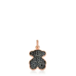 Rose Vermeil Silver TOUS Motif Pendant with Spinel and Bear motif