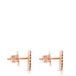 Rose Vermeil Silver TOUS Camille Earrings with Spinels Bear motif