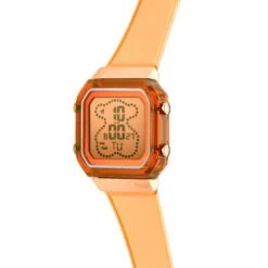 Salmon-colored polycarbonate and rose-colored IPRG steel digital Watch D-BEAR Fresh
