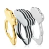 Set large two-tone bear Rings and black acetate My Other Half