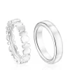 Set of Silver Straight Rings
