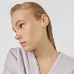 Set of silver vermeil Plump Ball earrings