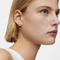 Short 20 mm Hoop earrings with 18kt gold plating over silver TOUS Basics