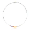 Short cord Necklace with gold heart and chalcedony motif TOUS Balloon