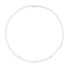 Short cultured pearl Necklace with motifs in silver Bold Motif