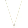 Short gold and rock crystal quartz Necklace Color Pills