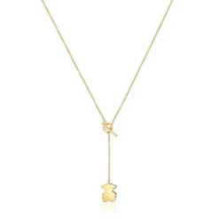 Short gold bear Necklace with onyx TOUS 1950