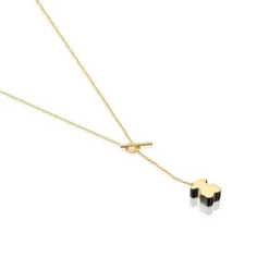 Short gold bear Necklace with onyx TOUS 1950