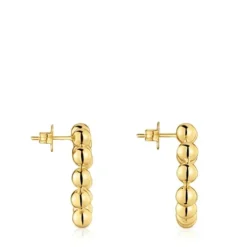 Short heart Earrings with 18kt gold plating over silver Sugar Party