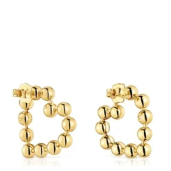 Short heart Earrings with 18kt gold plating over silver Sugar Party