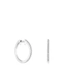 Short hoop Earrings in white gold with 14.5 mm diamonds Les Classiques
