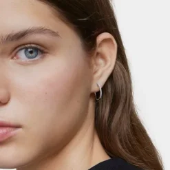 Short hoop Earrings in white gold with 14.5 mm diamonds Les Classiques