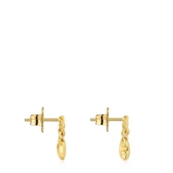 Short 18kt gold plating over silver Earrings with motifs Bold Motif