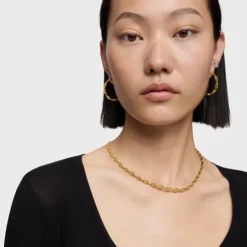 Short 18kt gold plating over silver logo Necklace TOUS MANIFESTO