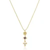 Short 18 kt gold-plated silver Necklace with gemstones Sugar Party