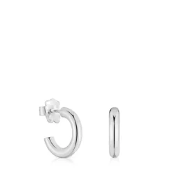Short 8 mm silver Hoop earrings TOUS Basics