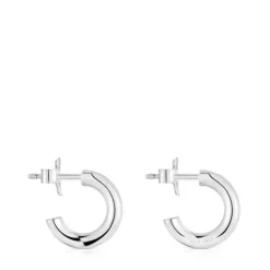 Short 8 mm silver Hoop earrings TOUS Basics