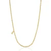 Short Necklace with 18kt gold plating over silver and round rings Bold Bear