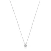 Short rosette Necklace in white gold with 0.10 ct diamond Les Classiques