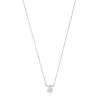 Short silver and rock crystal quartz bear motif Necklace Color Bear
