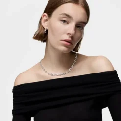 Short silver logo Necklace TOUS MANIFESTO