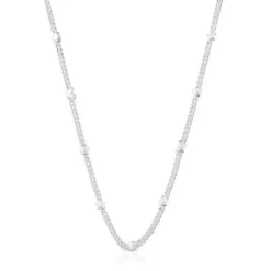 Short silver Necklace with motifs Bold Motif