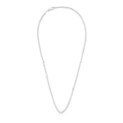 Short silver Necklace with motifs Bold Motif