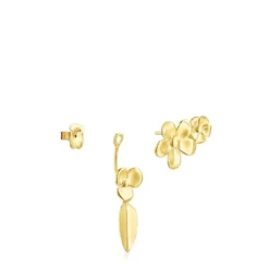 Short Silver Vermeil Fragile Nature Earrings