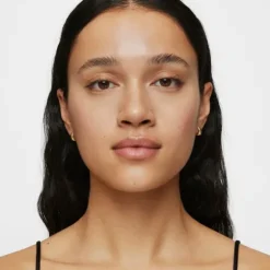 Short, thick Hoop earrings with 18kt gold plating over silver TOUS Basics