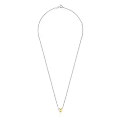 Short two-tone heart Necklace My Other Half