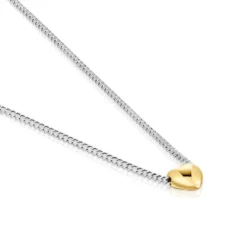 Short two-tone heart Necklace My Other Half