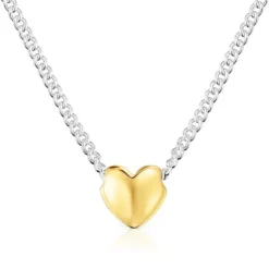 Short two-tone heart Necklace My Other Half