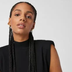 Short two-tone Oursin Earrings
