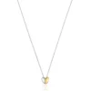Short two-tone small heart Double necklace My Other Half