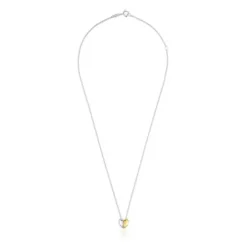 Short two-tone small heart Double necklace My Other Half