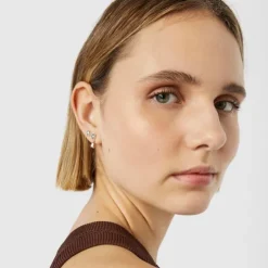 Short two-tone TOUS Joy Bits Earrings with bear