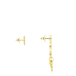 Short/long Silver Vermeil Teddy Bear Stars moon Earrings with Gemstones