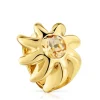 Signet ring with 18kt gold plating over silver and citrine Galia