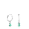 Silver and Amazonite Cool Color Earrings