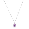 Silver and Amethyst Icon Color Necklace