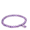 Silver and Amethyst Icon Color Bracelet