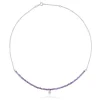 Silver and amethyst Necklace Bold Bear