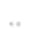 Silver and 0,35cm. pearls TOUS Maggie Earrings with Flower motif